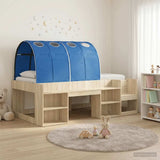 Bed Frame with Tunnel 3 pcs Sonoma Oak and Blue Engineered Wood 3423613