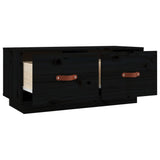 TV Cabinet Black 80x34x35 cm Solid Wood Pine 818244