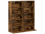 CD Cabinet 2 pcs Smoked Oak 33 x 23.5 x 97.5 cm Engineered Wood 8012699
