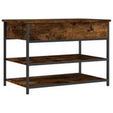 Shoe Bench Smoked Oak 70x42.5x50 cm Engineered Wood 839030