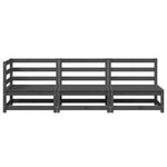 3 Piece Garden Lounge Set Grey Solid Pinewood 805707