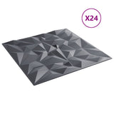 Wall Panels 24 pcs Grey 50x50 cm XPS 6 m Amethyst 4100052