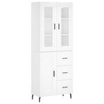 Highboard White 69.5x34x180 cm Engineered Wood 3198673