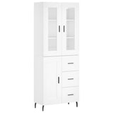 Highboard White 69.5x34x180 cm Engineered Wood 3198673