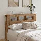 LED Headboard Artisan Oak 160x18.5x103.5 cm Engineered Wood 857689