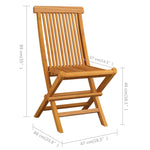 ZNTS Folding Garden Chairs 6 pcs Solid Teak Wood 3065527