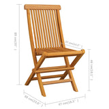 Garden Chair Set of 6 Teak Wood 3065527