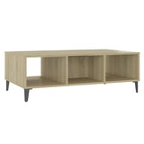 Coffee Table White and Sonoma Oak 103.5x60x35 cm Engineered Wood 806027