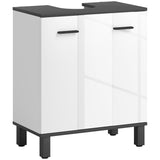 Modern Under-Sink Bathroom Cabinet - High Gloss White T3398P423553