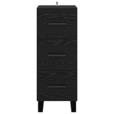 Sideboard Black Oak 34.5 x 34 x 90 cm Engineered Wood and Iron 881587