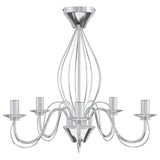 Chandelier E14 Metal Chrome 52 x 47 cm 42053776