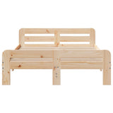Bed Frame without Mattress 135x190 cm Double Solid Wood Pine 855487