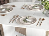 Folding Dining Table, Drop Leaf Table for Small Spaces, Oval Tabletop for Dining Room, Ash T3398P343529
