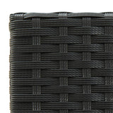 Bar Stools 2 pcs Black Poly Rattan 362581