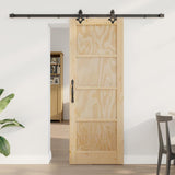 Sliding Door Set ORKDAL Natural and black 73.5 x 198.5 cm 3333634