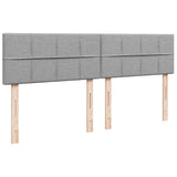 Box Spring Bed with Mattress Light Grey 180x200 cm Fabric 3285967