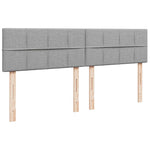 ZNTS Box Spring Bed with Mattress Light Grey 180x200 cm Fabric 3285967