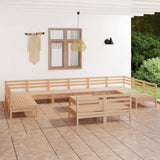13 Piece Garden Lounge Set Solid Wood Pine 3083459