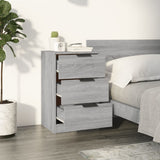 Bedside Cabinet Grey Sonoma 40x36x65 cm 817053