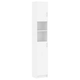 ZNTS Bathroom Cabinet White 32x25.5x190 cm Engineered Wood 802876