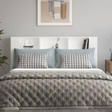 Headboard Cabinet White Engineered wood Headboard Cabinet 811943