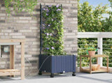 Garden Planter with Irrigation&Wheels Grey 40 x 40 x 148 cm PP 3422951