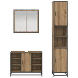 Bathroom Furniture Set 3 pcs Artisan Oak Engineered Wood 3402546