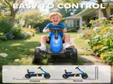 Pedal Go Kart for Kids 2-5 Years, with Silent EVA Wheels, Metal Frame, Blue T3398P378923