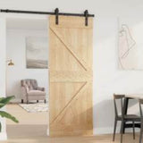 Door NARVIK Natural 80 x 210 cm Solid Pine Wood 351042