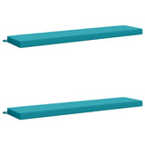 2-Piece Bench Cushions SOEST 2 pcs 100% Polyester Turquoise 950121