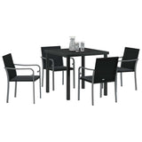 Garden Dining Set 5 pcs Black Poly rattan 3379052