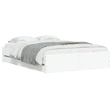 Bed Frame with Drawers without Mattress White 135x190 cm Double 3207308