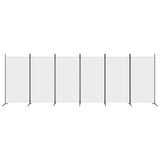 6-Panel Room Divider White 520x180 cm Fabric 350270