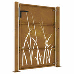 Garden Gate 105x130 cm Corten Steel Grass Design 153228