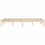 Bed Frame without Mattress 137x190 cm Solid Wood Pine Full 822458