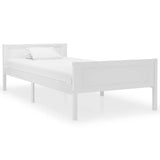 Bed Frame without Mattress Solid Pinewood White 90x200 cm 322103