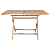 Folding Garden Table Natural 120 x 70 x 75.5 cm Solid Teak Wood 42028479