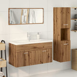 4 Piece Bathroom Furniture Set Artisan Oak Engineered Wood 3328600
