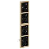 Room Divider 4 Panels Brown and Black Solid Wood Paulownia 358802