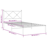 Metal Bed Frame without Mattress with Headboard Black 100x200cm 376497