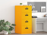 File Cabinet with Drawer 2 pcs Mustard Yellow 44 x 50 x 139 cm 3406157