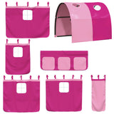 Kids' Loft Bed with Tunnel Pink 80x200 cm Solid Wood Pine 3309100