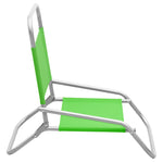 Folding Beach Chairs 2 pcs Green Fabric 310370