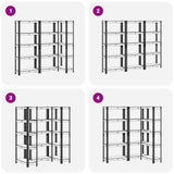 5-Layer Storage Shelves 3 pcs Silver Steel&Engineered Wood 4016939