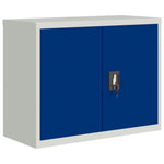 ZNTS File Cabinet Light Grey and Blue 90x40x70 cm Steel 339726