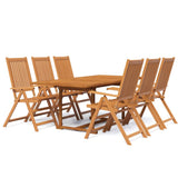 Garden Dining Set Natural wood Solid acacia wood Medium Foldable 3079638