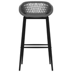 5 Piece Bar Set Black and Grey 3057461