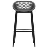 5 Piece Bar Set White and Grey 3057405
