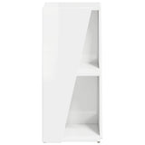 Side Shelf High Gloss White 33 x 32 x 70.5 cm Engineered Wood 892411