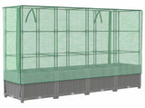 Raised Bed with Greenhouse Cover Rattan Look 160x40x138 cm 4015858